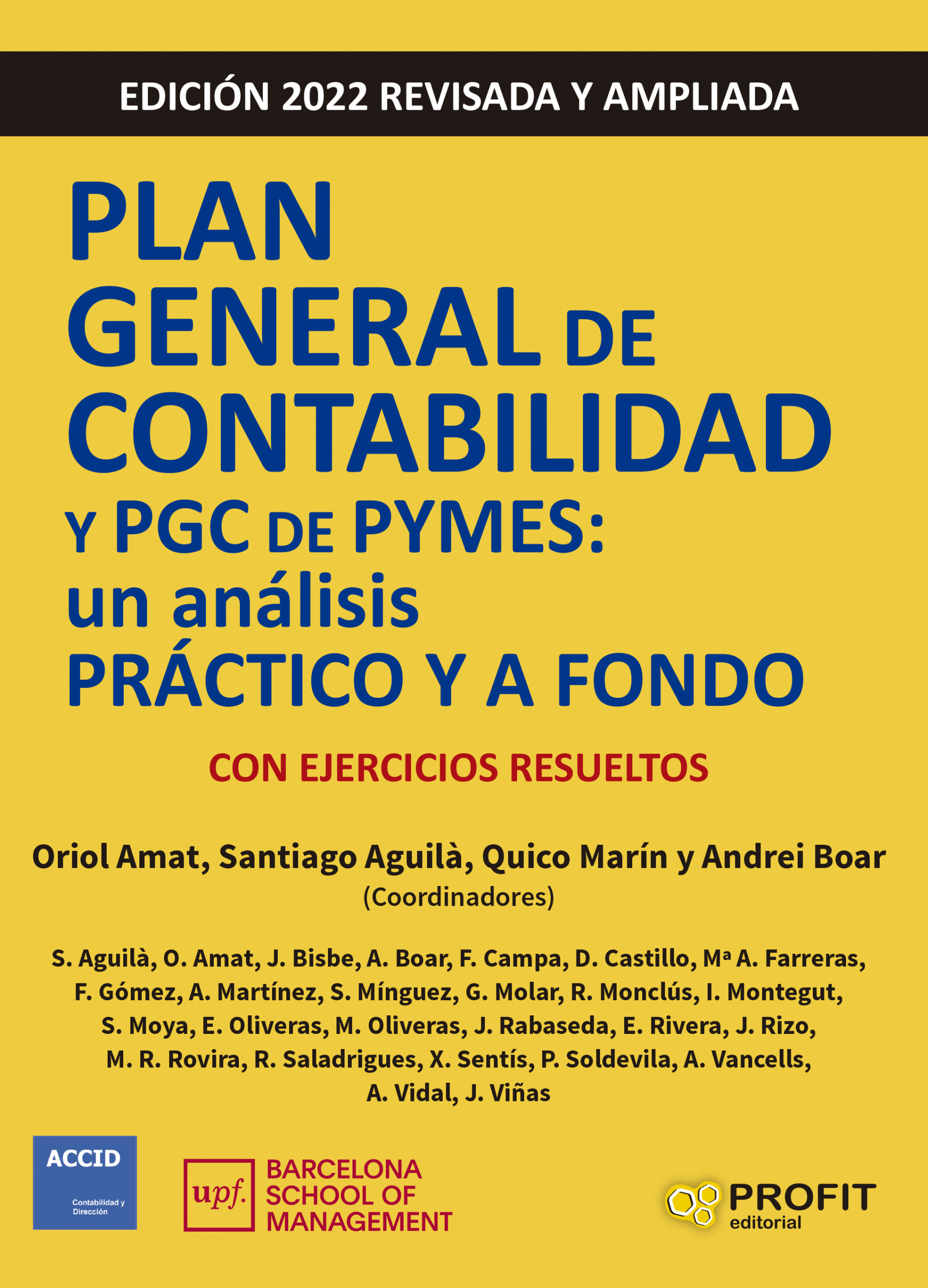 PLAN GENERAL DE CONTABILIDAD Y PGC DE PYMES Edición 2022 | Quico Marín | Libros de empresa y negocios